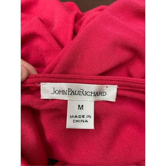 John Paul Richard Hot Pink Blouse Size Medium - Picture 5 of 8